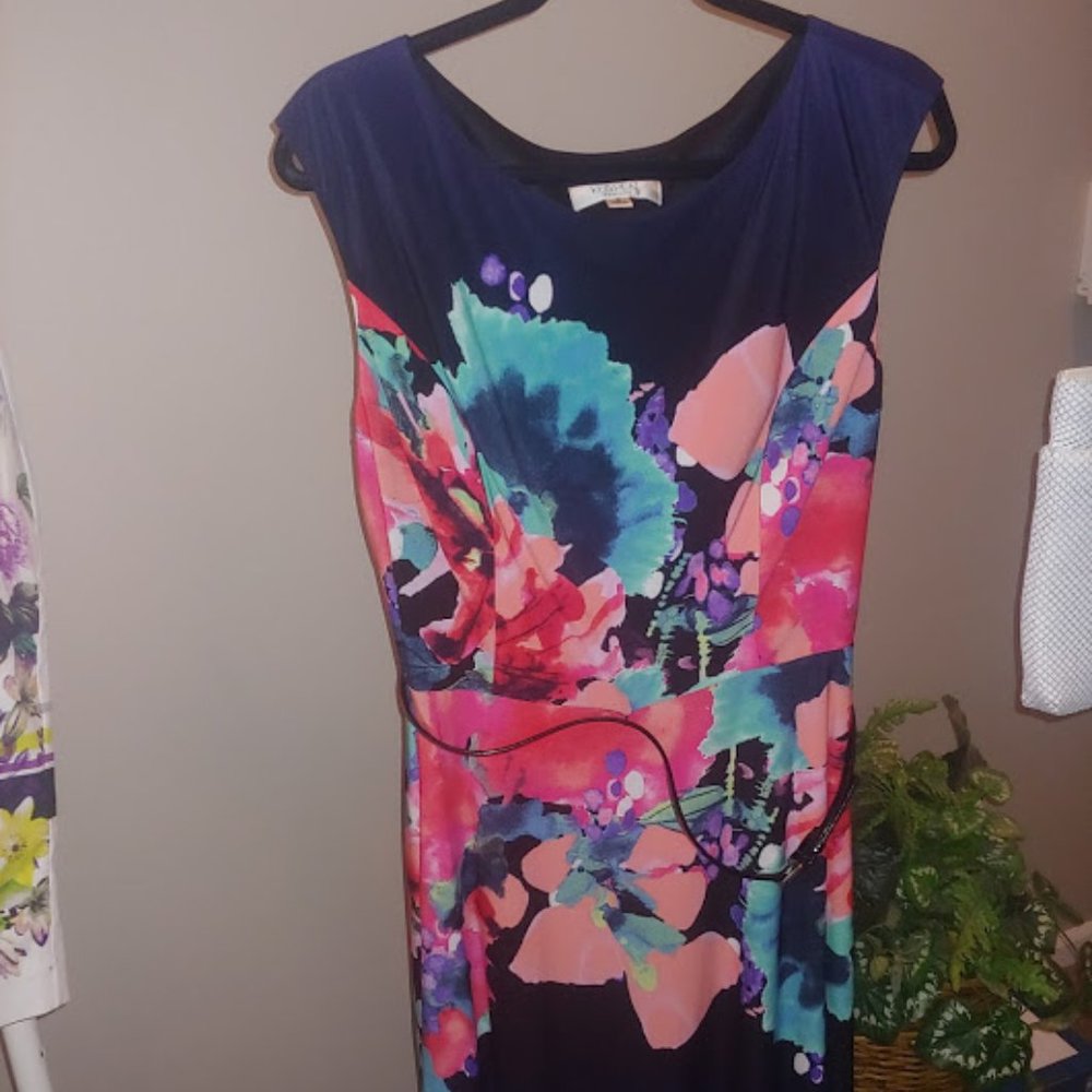 Kasper Floral Belted Dress